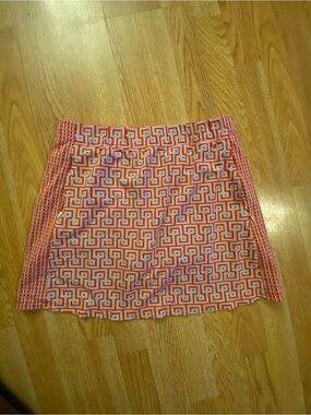 J McLaughlin Coral & light blue Skort with Side Panel Detail